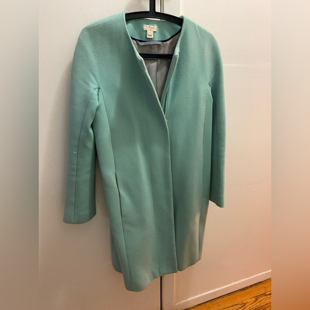 Vintage J. Crew Light Blue Wool Coat